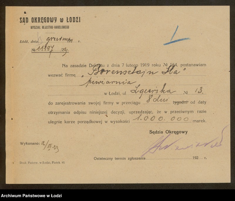 Obraz 3 z jednostki "Raita - Ita Bornsztejn - piwiarnia"