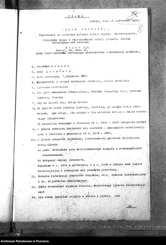 Obraz 12 z jednostki "Pow. lekarz Weterynaryjny Leszno"