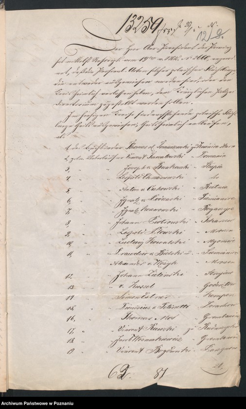 Obraz 17 z jednostki "A. betr. die Komplettierung der Personal-Akten der polnischen Überläufer mit denen der Landrats-Ämter der Provinz"