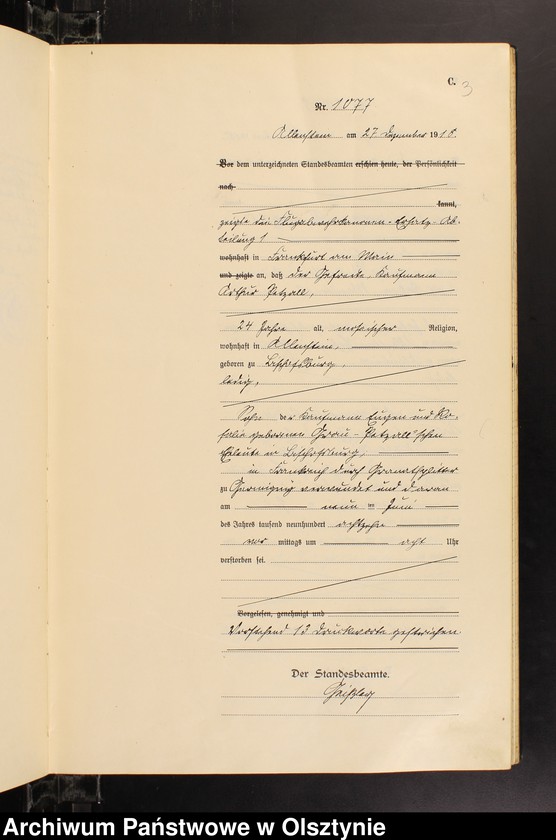 image.from.unit.number "Sterbe-Haupt-Register Tom IV, Nr 1076-1144"