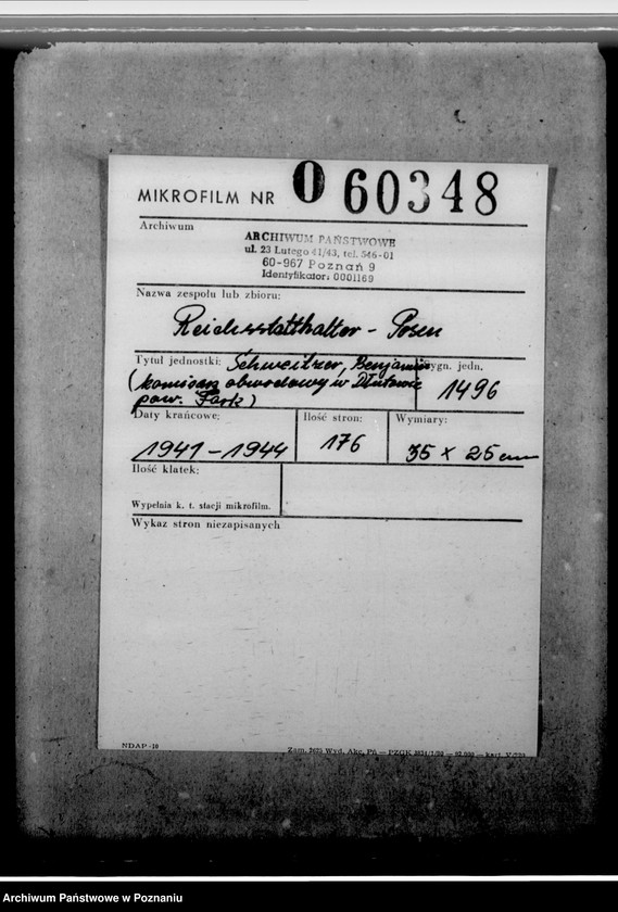 Obraz 2 z jednostki "Schweitzer, Benjamin - komisarz obwodowy w Dłutowie, powiat Łask"