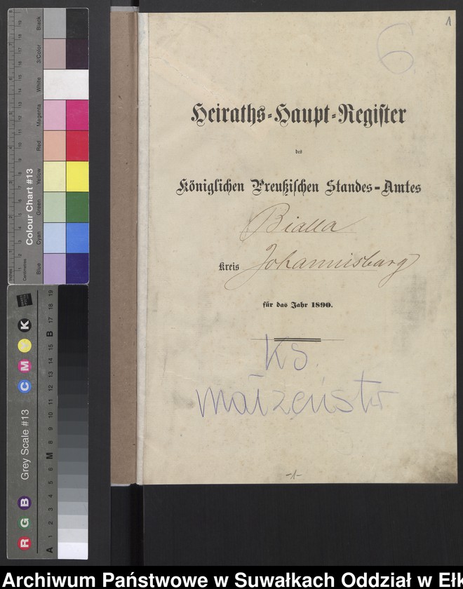 image.from.unit.number "Heiraths-Haupt-Register des Königlichen Preussischen Standes-Amtes Bialla Kreis Johannisburg"