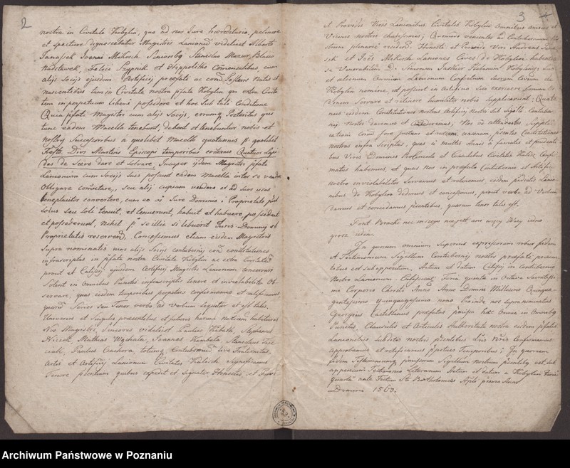 image.from.unit.number "Odpis potwierdzenia cechowi rzeźników w Kobylinie uprawnień, zatwierdzonych im od 1559 do 1788 roku"
