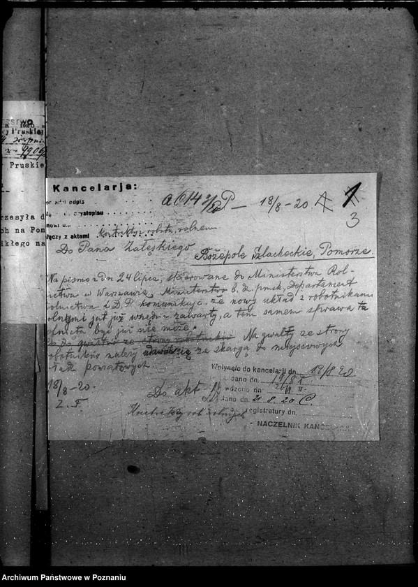 Obraz 7 z jednostki "Sprawy szczegółowo-administracyjne Kontrakty robotników rolnych stałych"