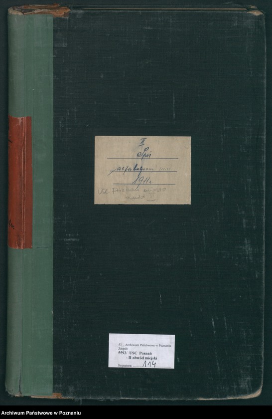 Obraz 2 z jednostki "Spis alfabetyczny małżeństw za 1911"