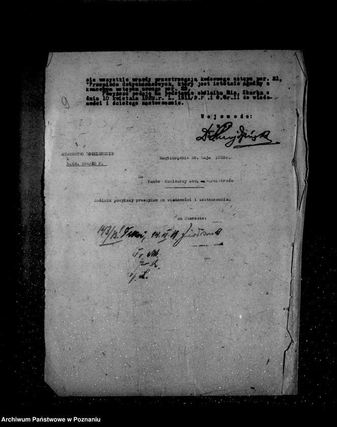 Obraz 13 z jednostki "/Okólniki Wojewody i władz zwierzchnich dotyczące urzędników i metod zarządzania/"