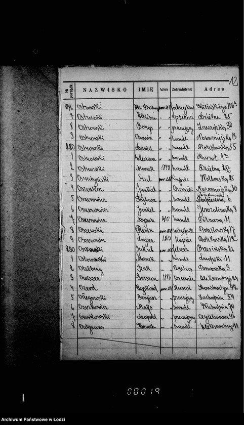 Obraz 17 z jednostki "Lista wyborców Gminy Wyznaniowej Żydowskiej w Łodzi 1924 r. lit. O"