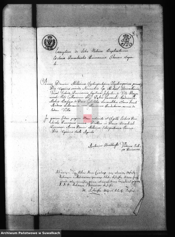 image.from.unit.number "Papiery stosowane do Aktów Małżeństwa Stanu Cywilnego Gminy Puńskiey od dnia 1 Maja 1809r"