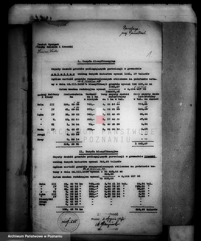 Obraz 6 z jednostki "Ostateczny rejestr pomiarowy i nowy kataster obrębu Śmielin i Kraczki powiatu wyrzyskiego majątek Samostrzel"
