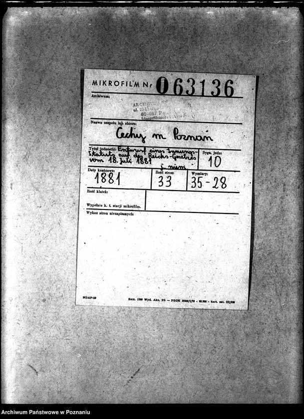 Obraz 2 z jednostki "Entwurf eines Innungs-Statuts auf Grund des Reichs-Gesetzes vom 18. Juli 1881"