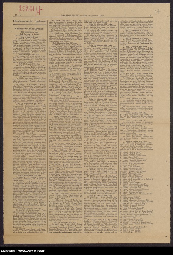 Obraz 19 z jednostki "Abram Jakub Perlberg- tkalnia i skręcalnia zarobkowa"