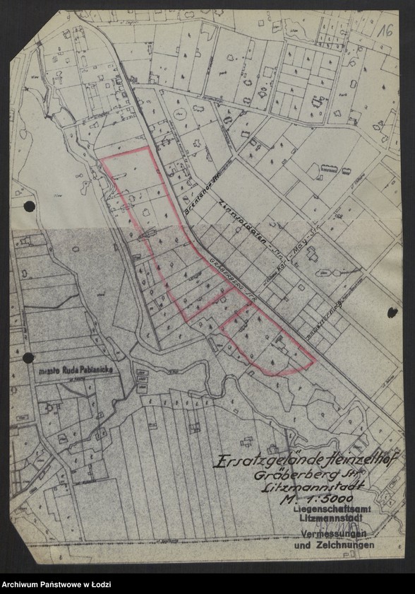 Obraz 18 z jednostki "Ruda Pabianicka Ersatzgelände Heinzelhof Gräberberg Strasse Litzmannstadt"