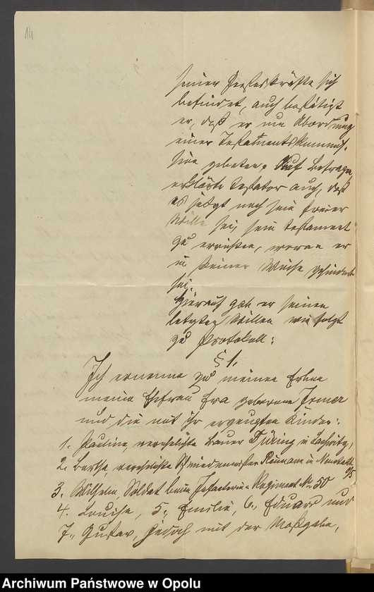image.from.unit.number "Testament des Gasthausbesitzers Wilhelm Reimann zu Elsnig"