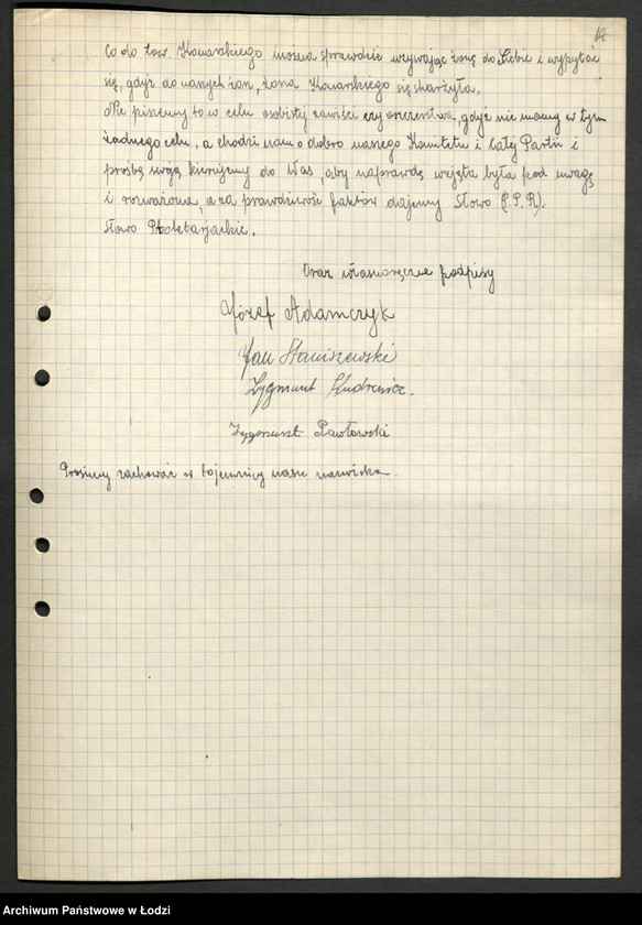 Obraz 18 z jednostki "Akta dotyczące spraw członków partii od A do C"