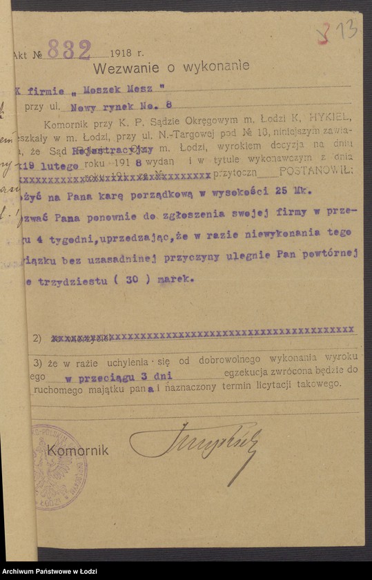 Obraz 15 z jednostki "Moszek Aron Mesch- sprzedaż dziecinnej garderoby"