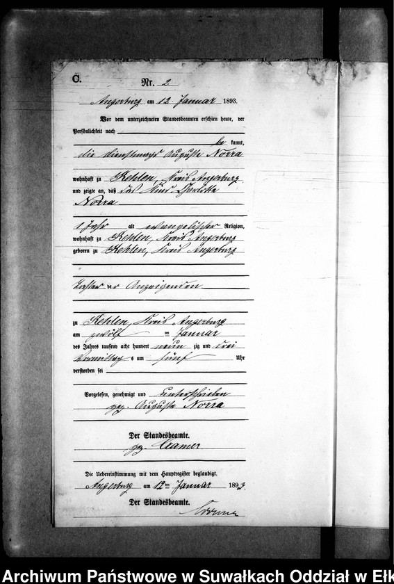 image.from.unit.number "Sterbe-Neben-Register des Preussischen Standes-Amtes Kehlen Kreis Angerburg"