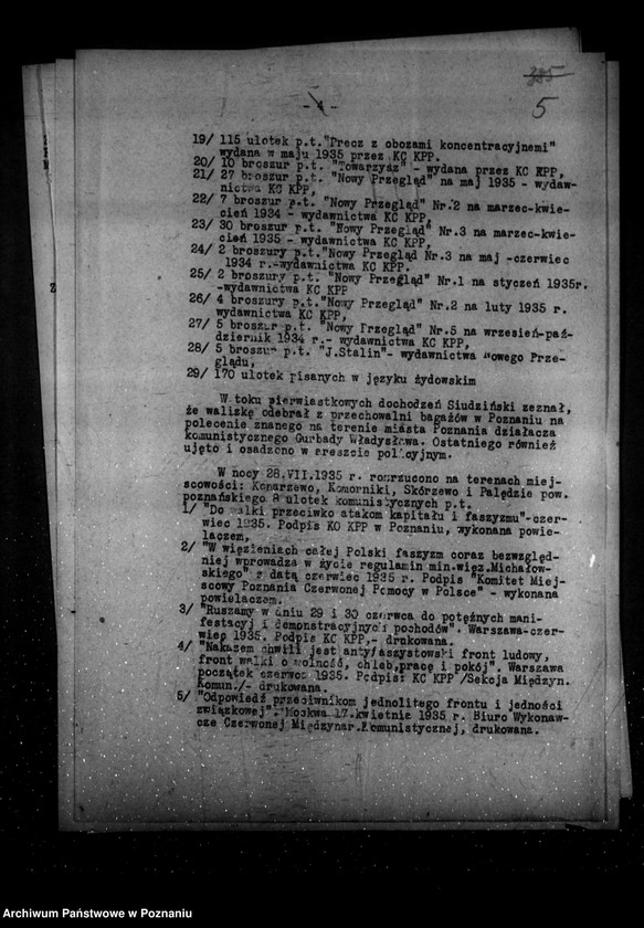 Obraz 9 z jednostki "Sprawozdania sytuacyjne okresowe ze stanu bezpieczeństwa /nr 7-12// za miesiące lipiec-grudzień 1935 r."