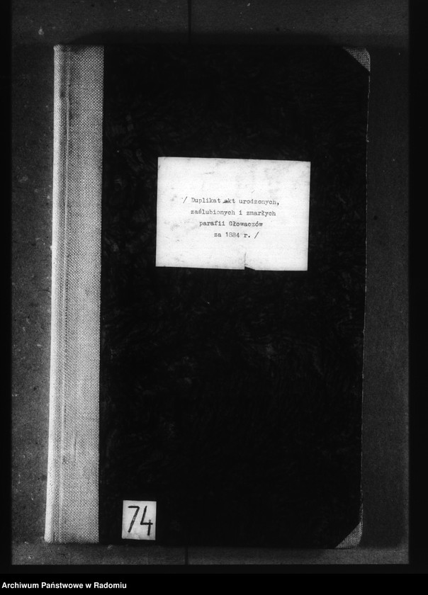 image.from.unit.number "[Duplikat akt urodzonych, zaślubionych i zmarłych parafii Głowaczów za 1884 rok]"