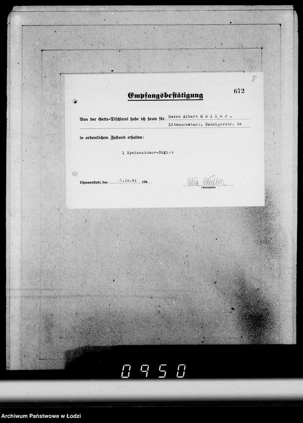 Obraz 12 z jednostki "Konto 00, Komm.181-220 [Rachunki i potwierdzenia odbioru mebli]"