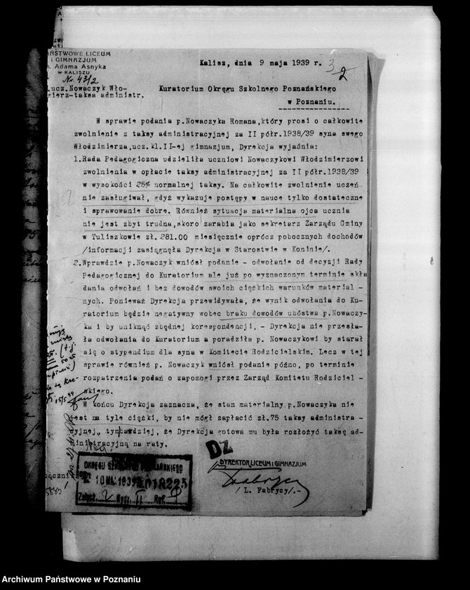 Obraz 7 z jednostki "Państwowe Gimnazjum imienia Adama Asnyka- Kalisz"