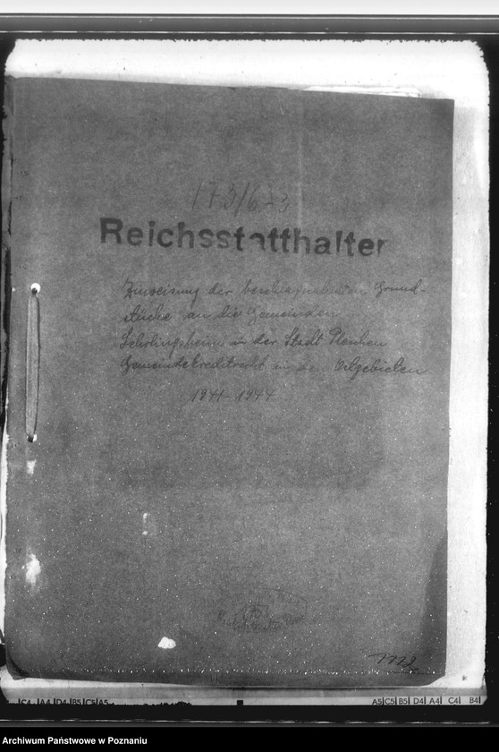 Obraz 4 z jednostki "Zuweisung der beschlagnahmten Grundstücke an diwe Gemeinden. Lehrlingsheim in der Ostgebieten"