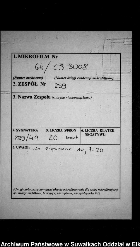 image.from.unit.number "Heiraths-Neben-Register des Preussischen Standes-Amtes Gr. Strengeln Kreis Angerburg"