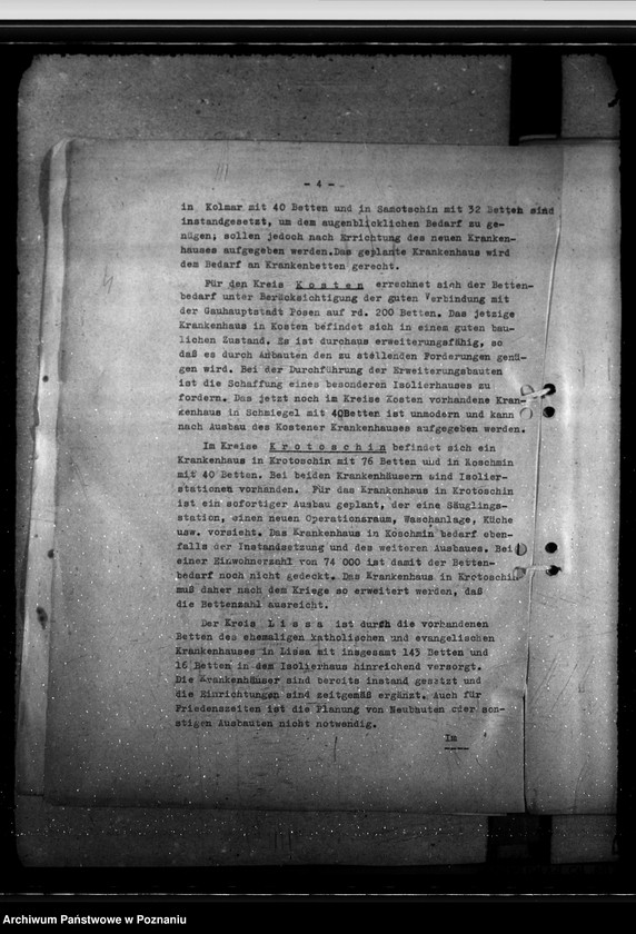 Obraz 8 z jednostki "Krankenhausplanung - Regierungsbezirk Posen"