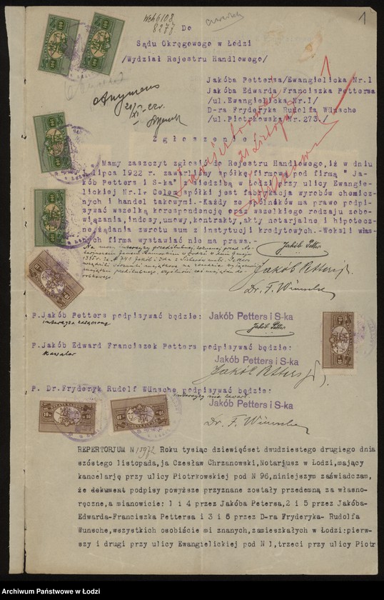 Obraz 3 z jednostki "Jakób Petters i S-ka – wyrób i handel artykułami chemicznymi"