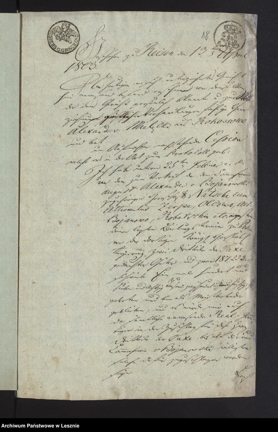 Obraz 20 z jednostki "[Acta generalia des Patrimonialgerichts der hiesigen katholischen Kirchen-Jurisdiction die actus voluntariae iurisdictionis betreffend]"