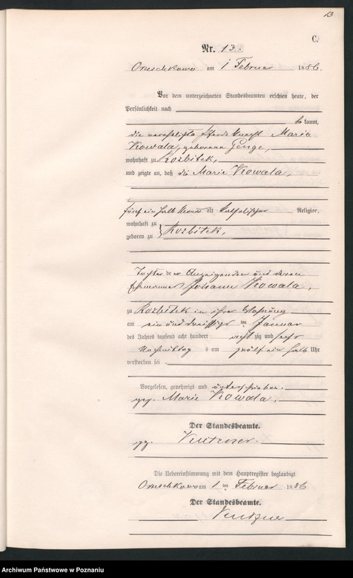 Obraz 16 z jednostki "Księga zgonów"