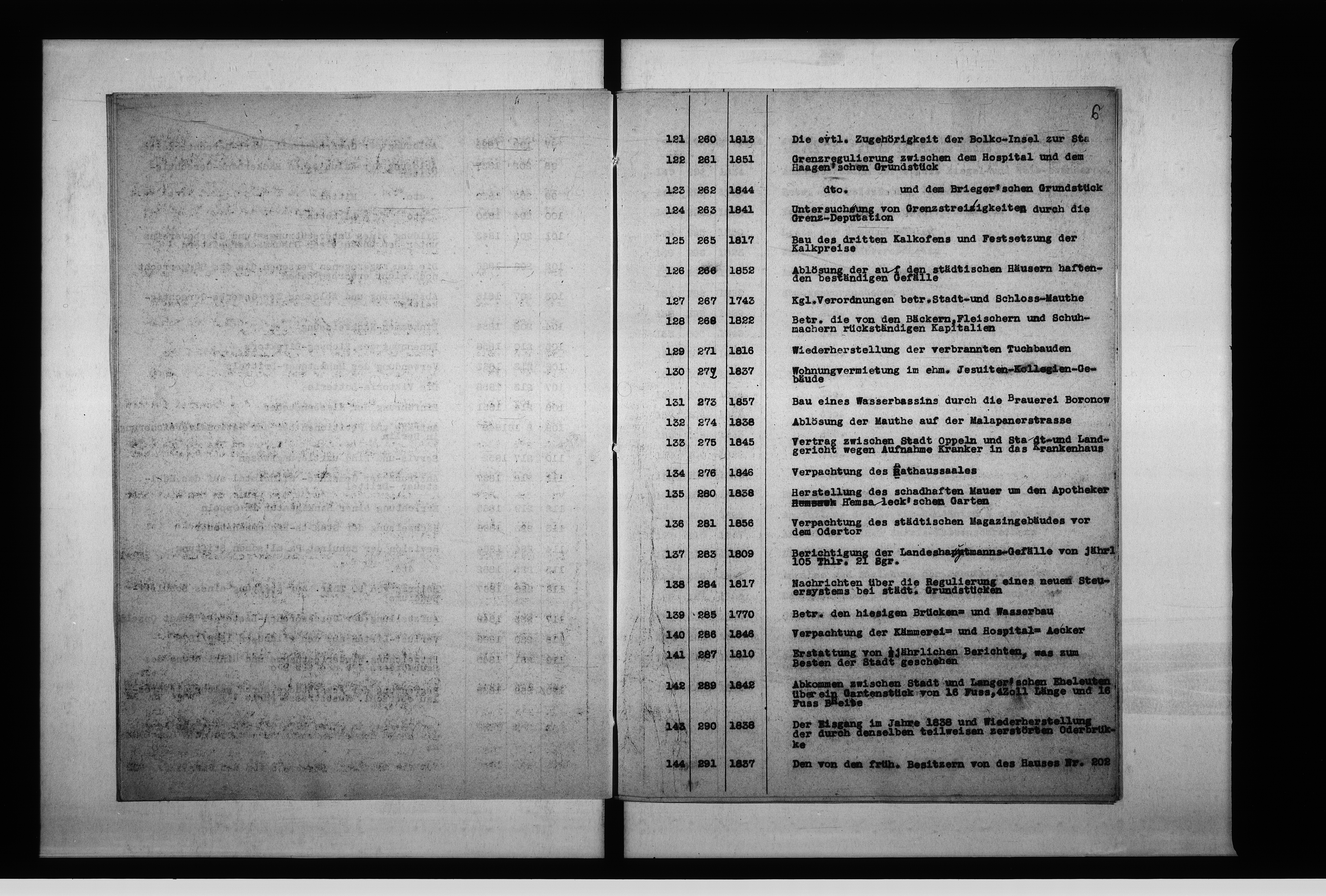 Obraz 10 z jednostki "Staatsarchiv Breslau Repositur 229 Abtlg. [Abteilung] Stadt Oppeln 2 abschriftliche Verzeichnisse enth[altend] Aktenstücke 1-1557 u[nd] 977a, 978a, zusammen 1559 Aktenstücke."