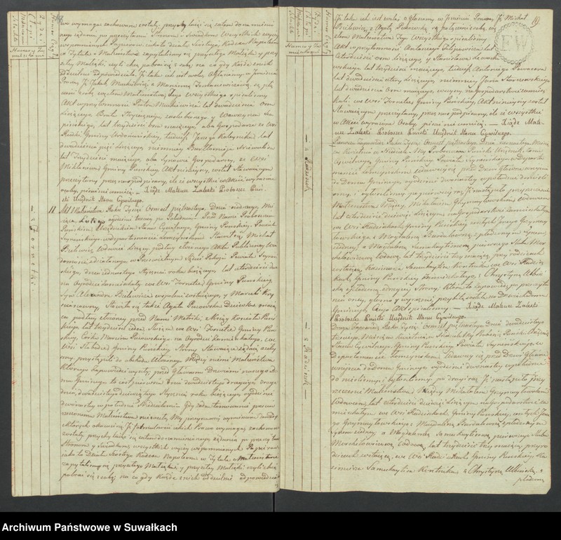 image.from.unit.number "Akta małżeńskie gminy puńskiey od pierwszego stycznia do dnia ostatniego grudnia 1815 roku."