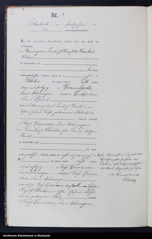 image.from.unit.number "Heiraths-Neben-Register Nr 1 - 16"