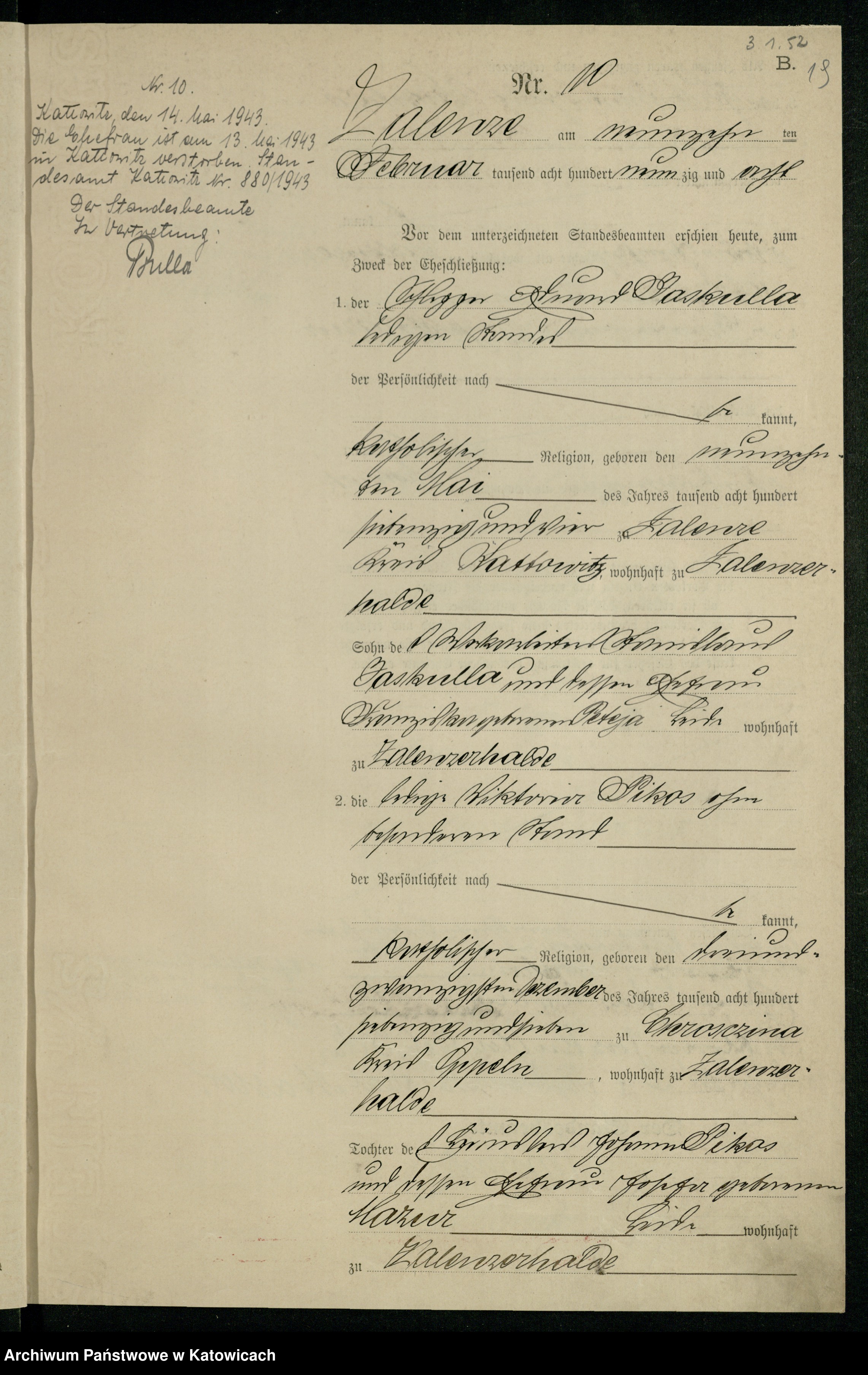 Skan z jednostki: Księga małżeństw nr 1-72