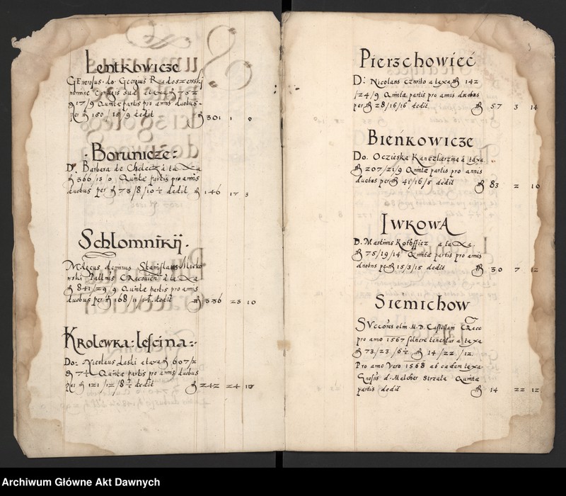 image.from.unit.number "Sumariusz pieniędzy i rejestr retenty piątej części z dochodów dóbr stołowych z terenów całej Rzeczpospolitej."