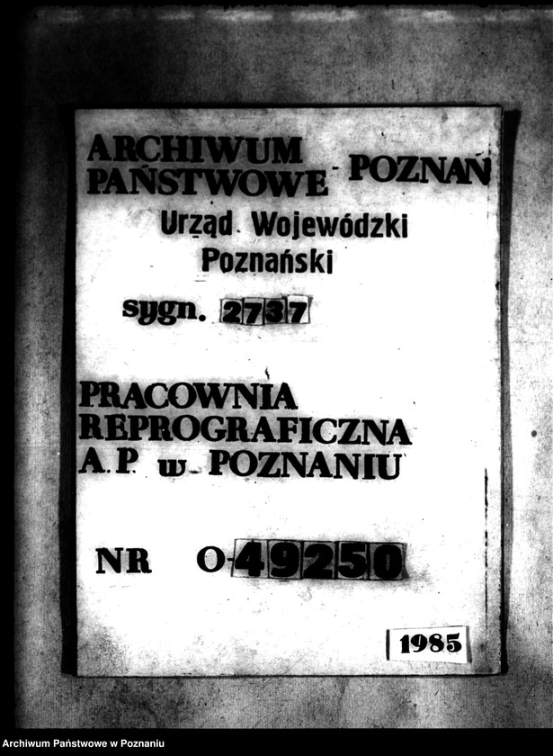 Obraz 1 z jednostki "Parcelacja lasu Witobel 113 powiatu poznańskiego Teofil Bartkowiak"