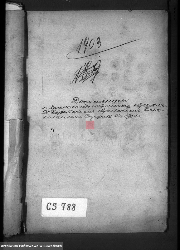 image.from.unit.number "Dokumenty o brakočetavšichsja evrejach v Serejskom evrejskom božničnom okruge v 1903 g.        ."