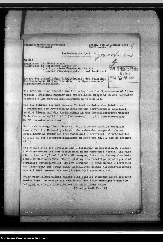 Obraz 10 z jednostki "Rundschreiben der Sparkassen und Giroverband"