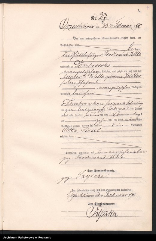 Obraz 13 z jednostki "Księga urodzeń"