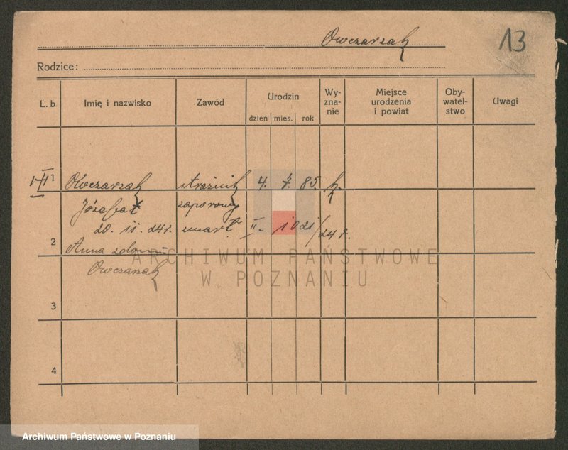 Obraz 13 z jednostki "Owczarzak - Ożyński"