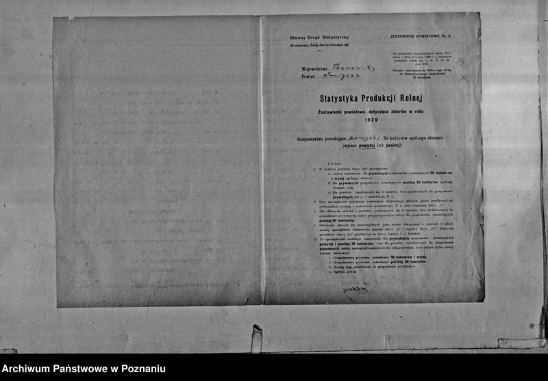 Obraz 15 z jednostki "/Statystyka produkcji rolnej - zestawienie powiatowe - Śmigiel"