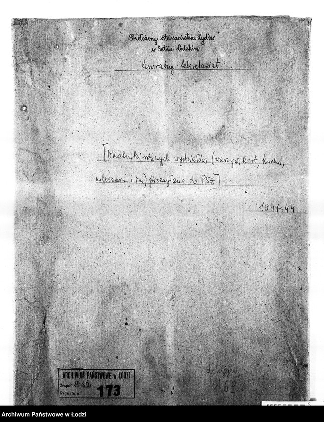 Obraz 3 z jednostki "[Okólniki różnych wydziałów i oddziałów (warzyw, kart, kuchni, mleczarni itd.) przesyłane do PSŻ]"