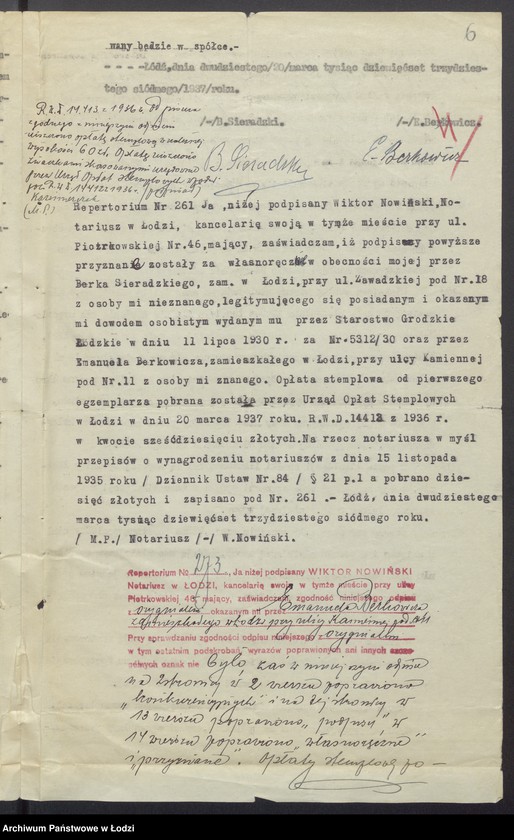 Obraz 8 z jednostki "Berek Sieradzki, Emanuel Berkowicz- sprzedaż kapeluszy i stożków"