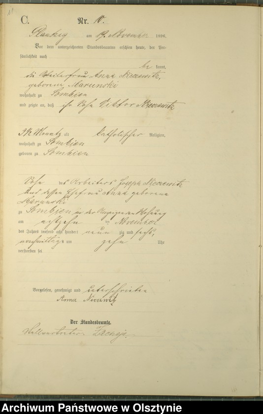 image.from.unit.number "Sterbe-Haupt-Register Nr 1 - 11"