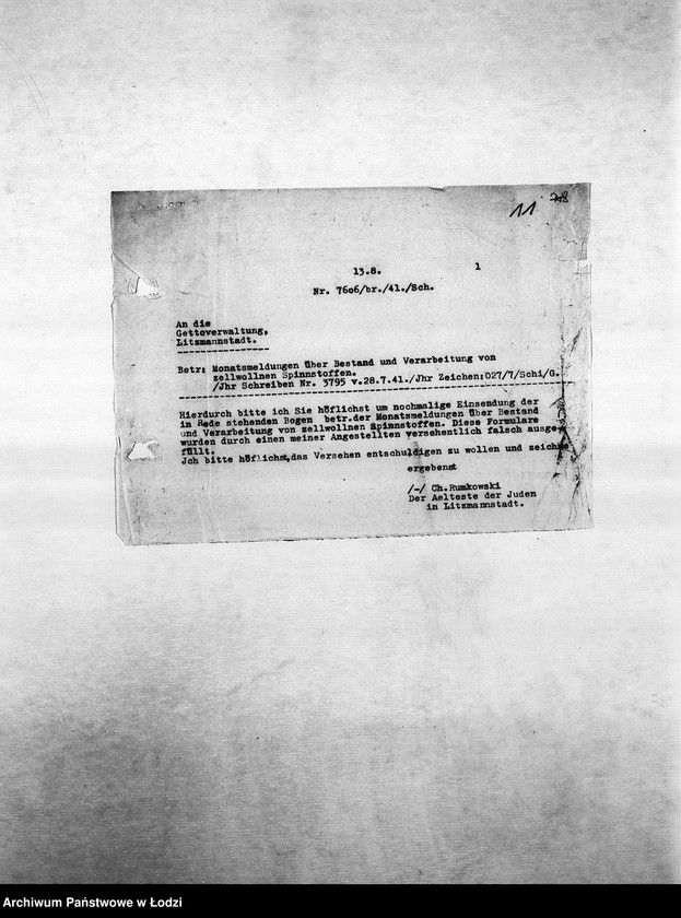 Obraz 14 z jednostki "Textil-Fabrikations-Abteilung [Produkcja i zapotrzebowanie materiałów dla resortu pracy]"