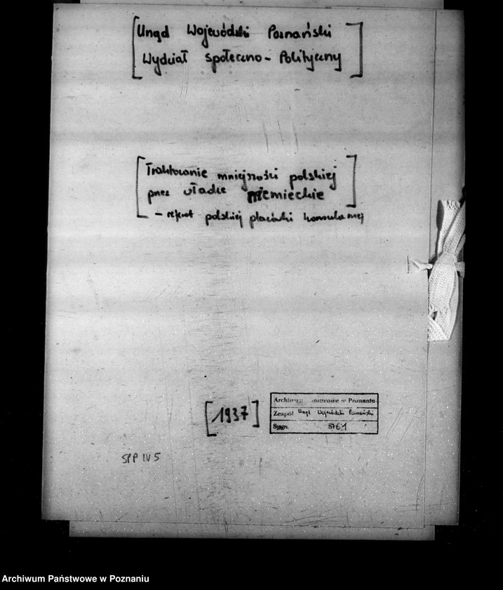 Obraz 4 z jednostki "/Potraktowanie mniejszości polskiej przez niemieckie - referat polskiej placówki konsularnej/"