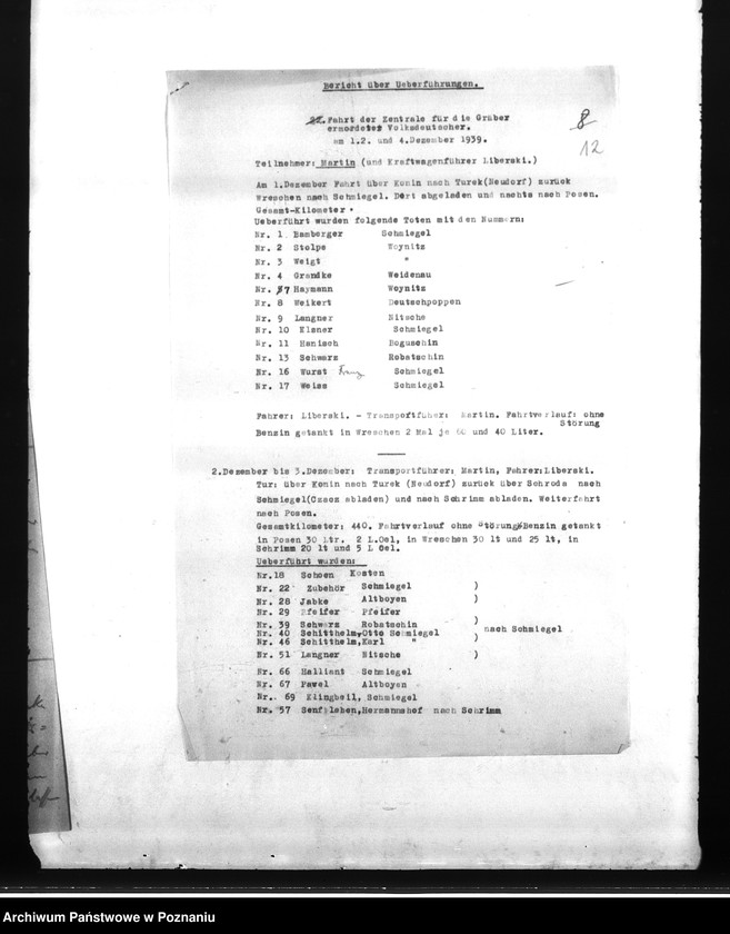 Obraz 16 z jednostki "Wykazy Niemców z okolicy Śmigla w powiecie kościańskim, którzy zginęli w 1939 roku"