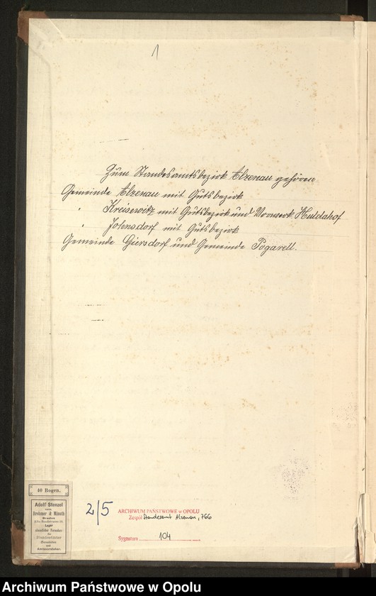 Obraz z jednostki "Geburts-Haupt-Register Standes-Amt Alzenau 1907-1909"