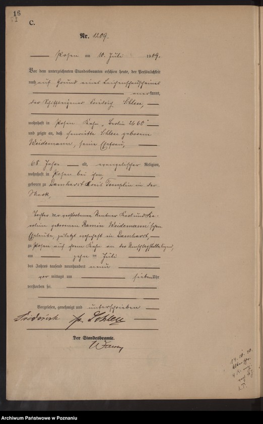 Obraz 18 z jednostki "Księga miejscowa zgonów tom III [Rejestr główny zgonów]"