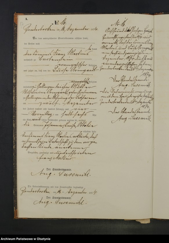 Obraz 20 z jednostki "Geburts-Neben-Register Nr 1 - 19"